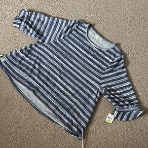 Striped Blue and White style& co  Top size M